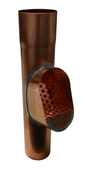 Bladscheider Koper - met koperen rooster - Diam 80 mm